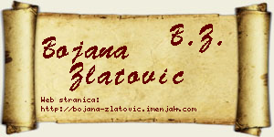 Bojana Zlatović vizit kartica